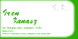 iren kanasz business card