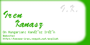 iren kanasz business card